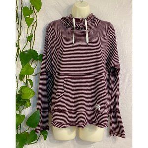 H&M | Cowl Neck Stripped Hooded Top